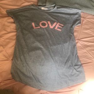 LOVE gray nightgown/long shirt